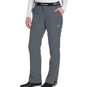 Grey's Anatomy Classic Aubrey Pant - 3 Pocket Scrub Pants in Granite - Medium